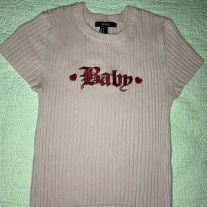 Baby Pink Crop Top